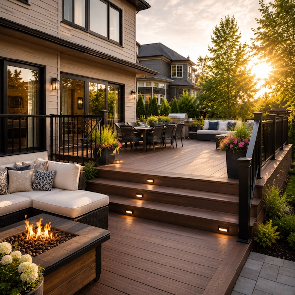 Beautiful backyard deck