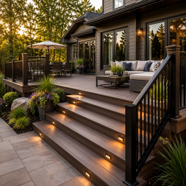 Backyard deck construction