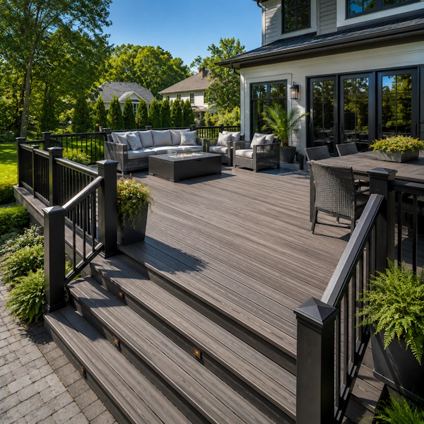 Composite decking installation