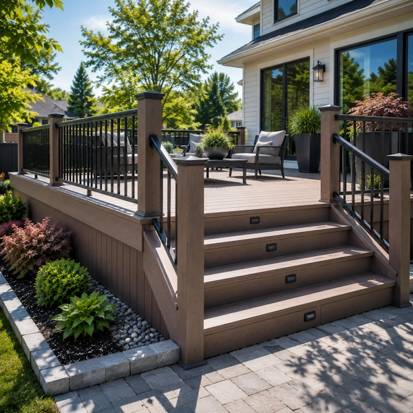Deck railings installation